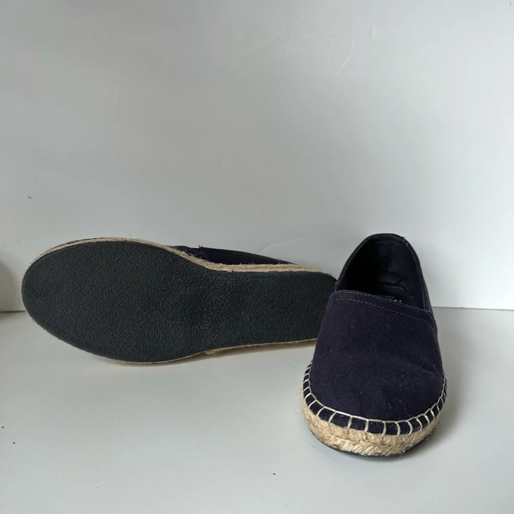 Superdry Navy Espadrille Flats Women’s Size 39 | Canvas Slip-On Shoes